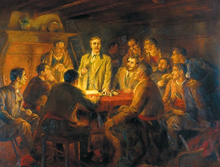 Painting depicting one of Vasil Levski's secret revolutionary committees
